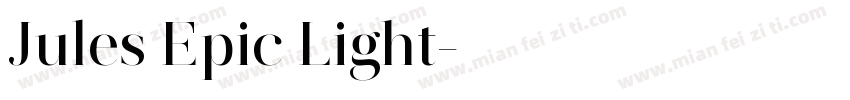 Jules Epic Light字体转换
